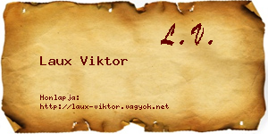 Laux Viktor névjegykártya